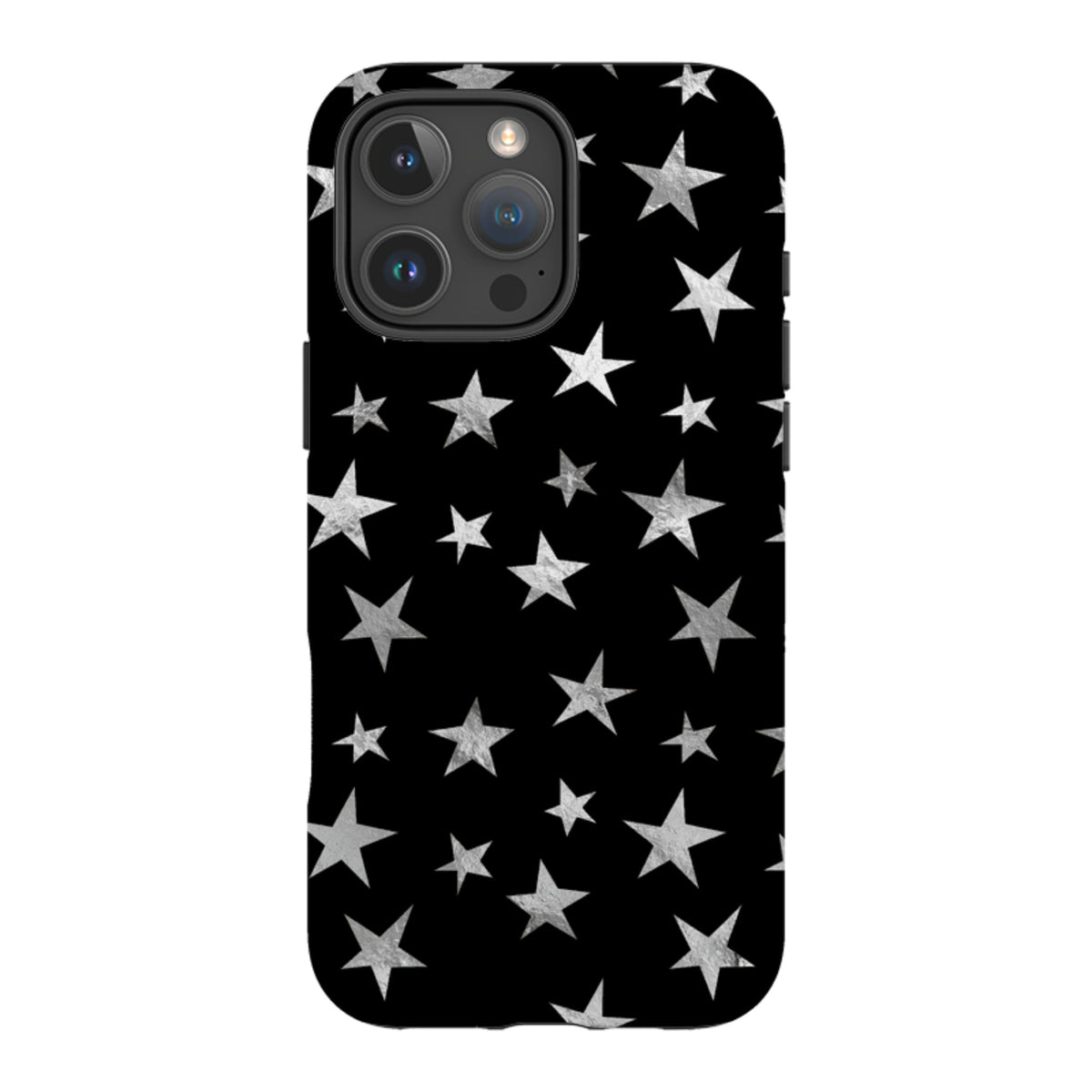 iPhone Tough Case - Black and Silver Stars