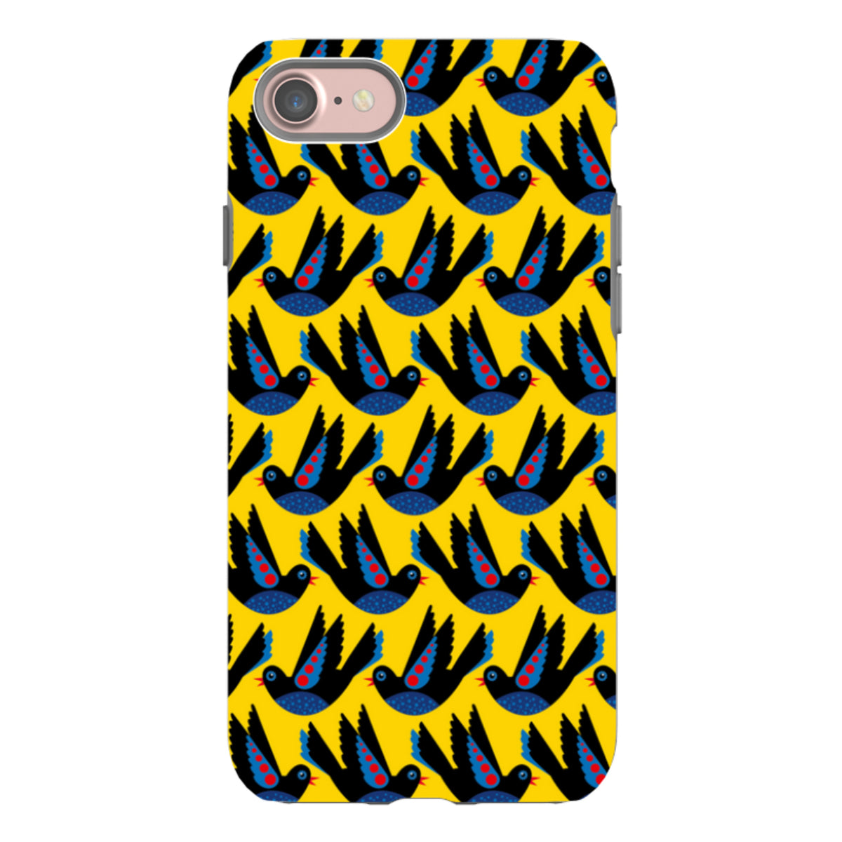 iPhone Tough Case - Black Bird By Patternistas