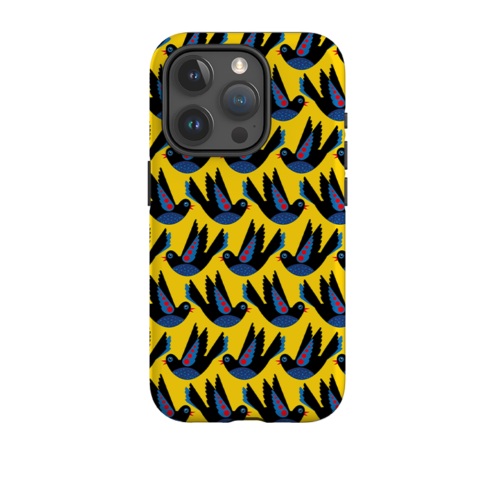 iPhone Tough Case - Black Bird By Patternistas