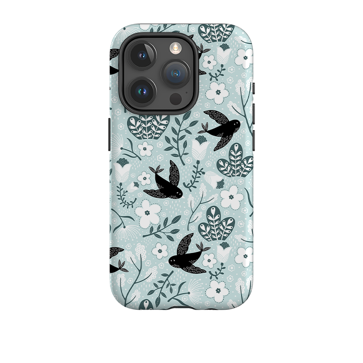 iPhone Tough Case - Black Birds By Suzy Taylor