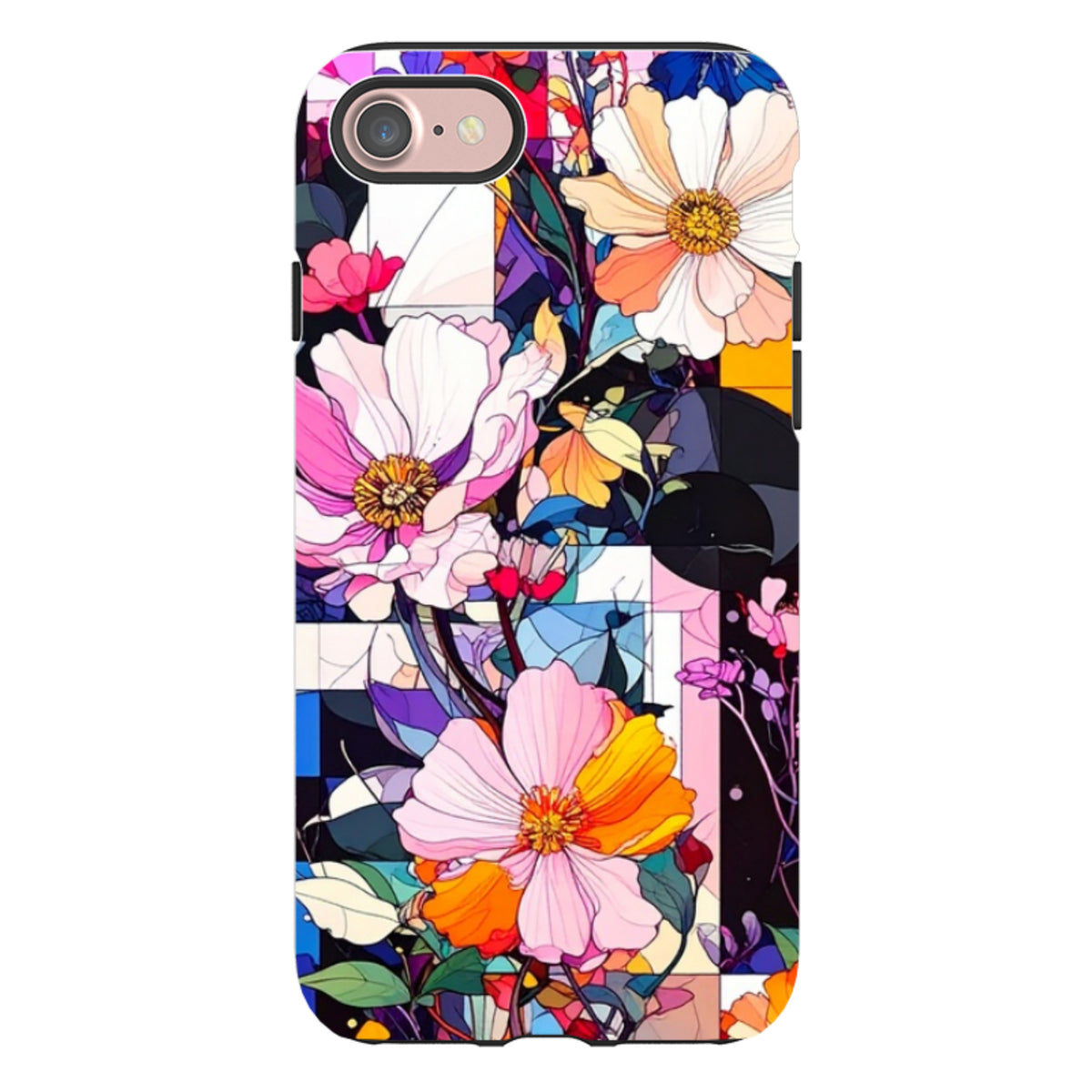 iPhone Tough Case - Block Floral