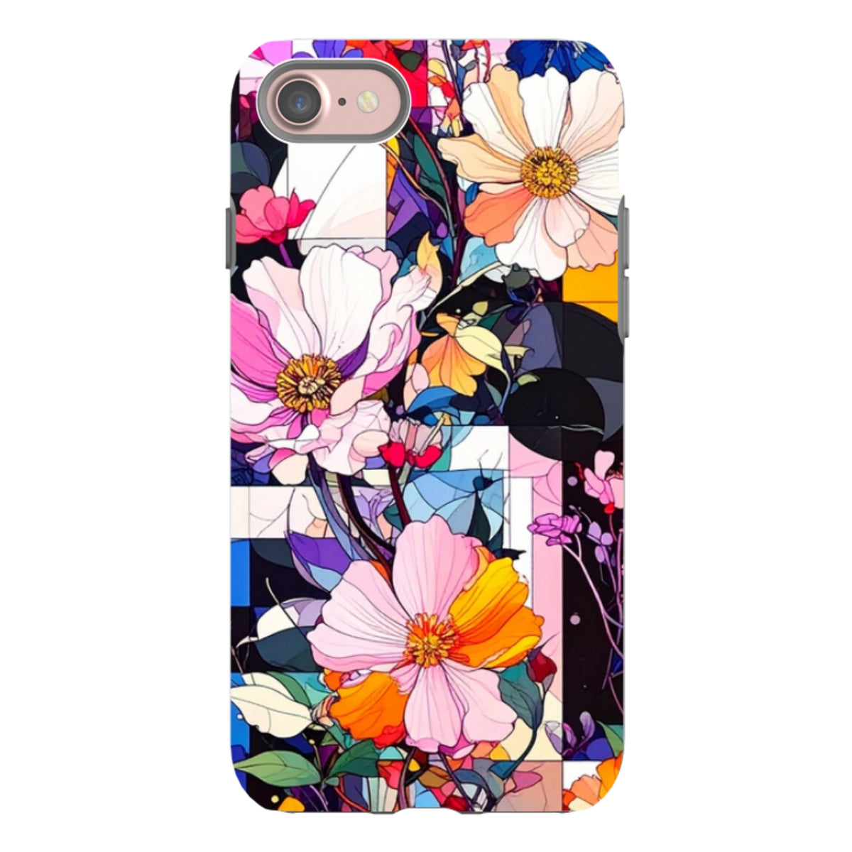 iPhone Tough Case - Block Floral