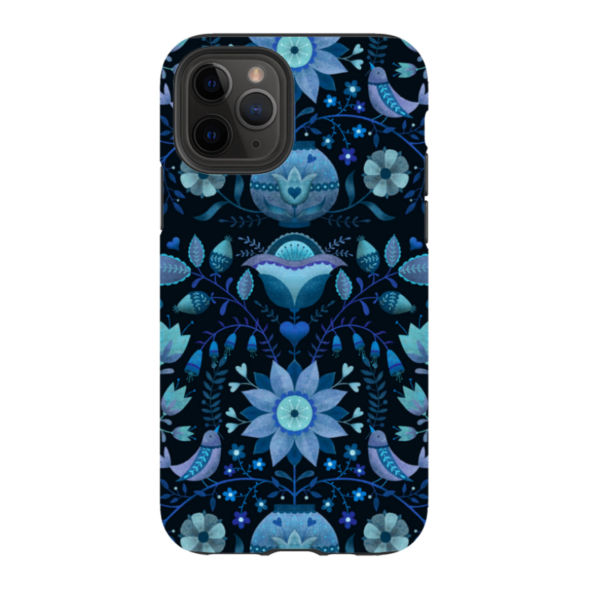 iPhone Tough Case - Blue Folk By Suzy Taylor