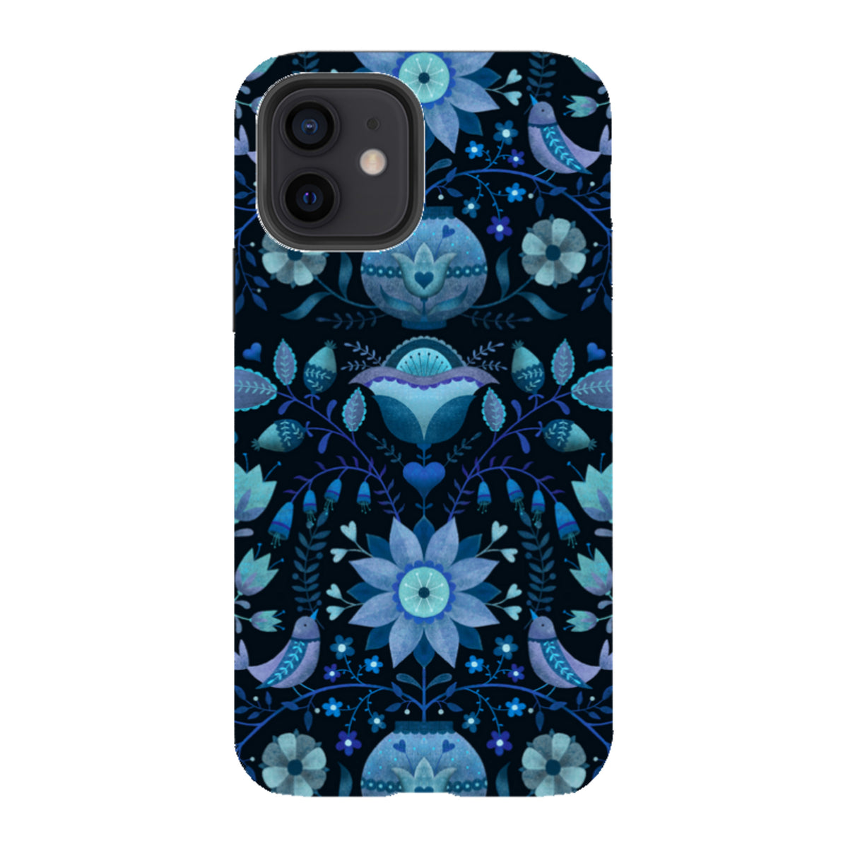 iPhone Tough Case - Blue Folk By Suzy Taylor