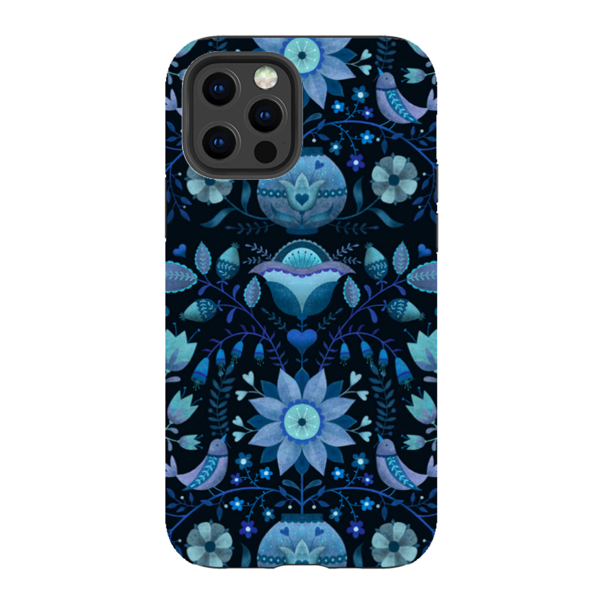iPhone Tough Case - Blue Folk By Suzy Taylor