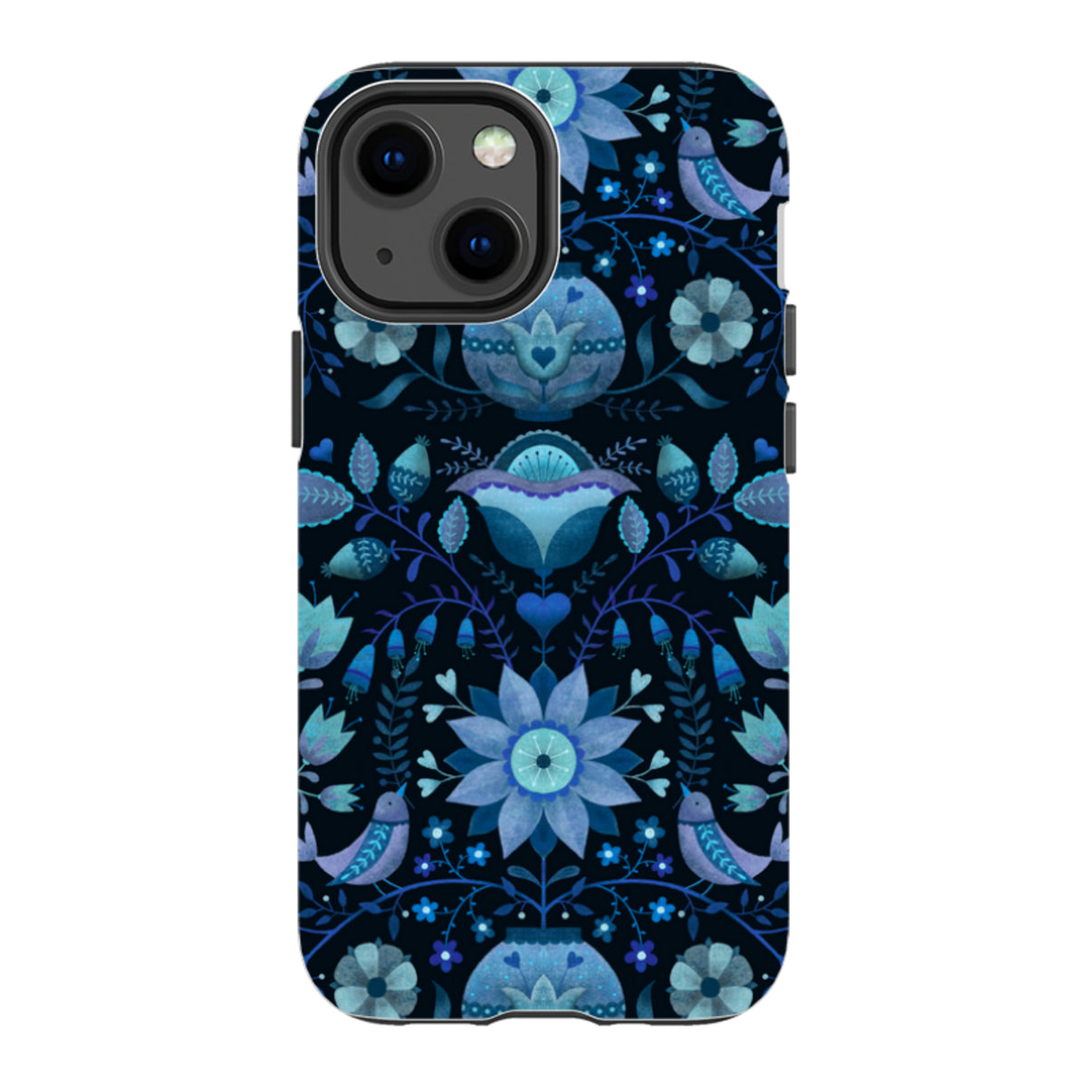 iPhone Tough Case - Blue Folk By Suzy Taylor