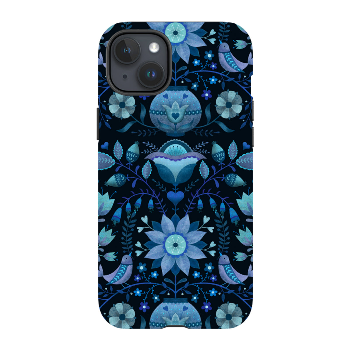 iPhone Tough Case - Blue Folk By Suzy Taylor