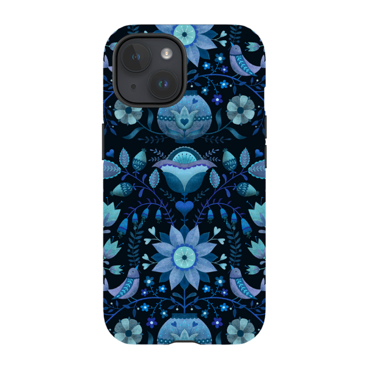 iPhone Tough Case - Blue Folk By Suzy Taylor