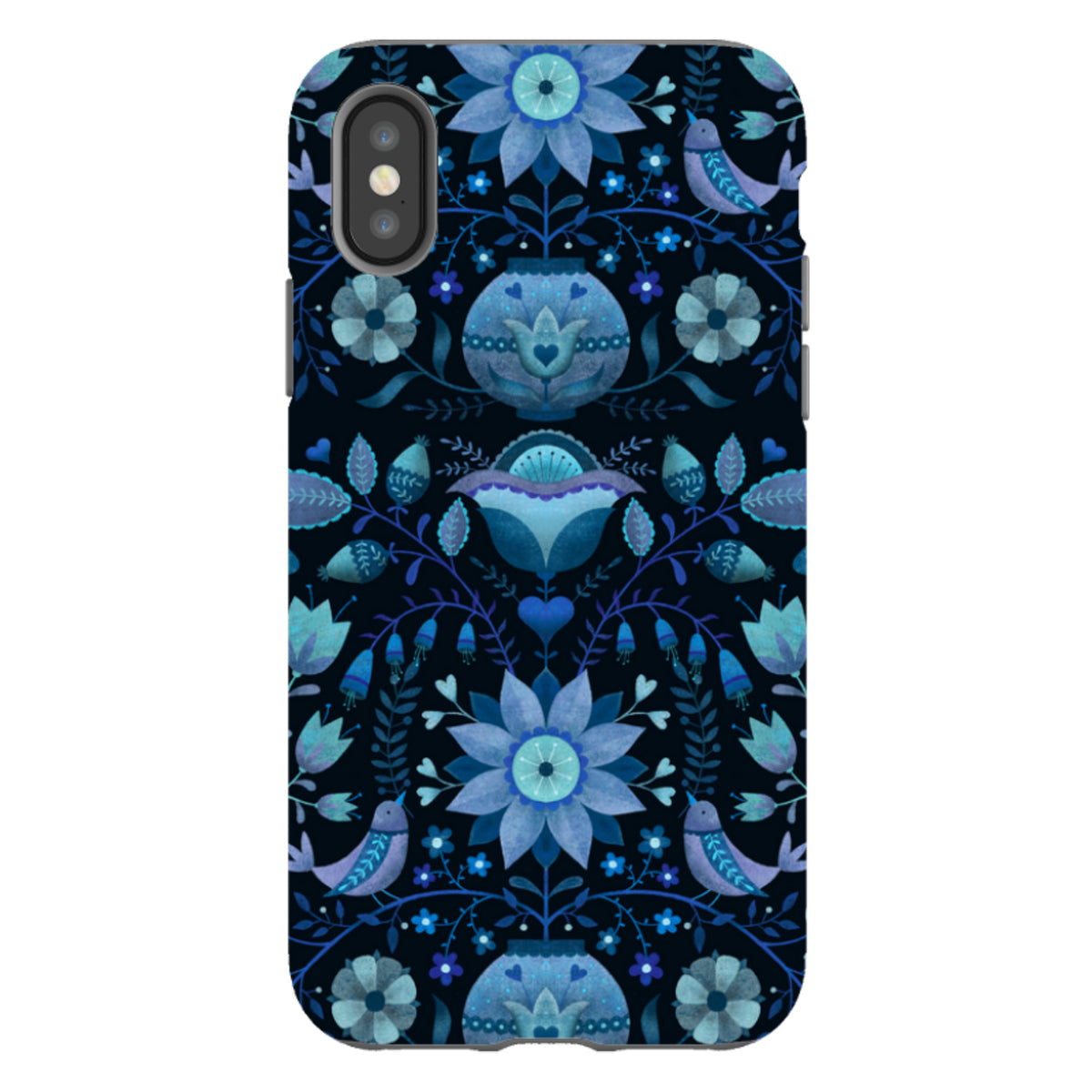 iPhone Tough Case - Blue Folk By Suzy Taylor