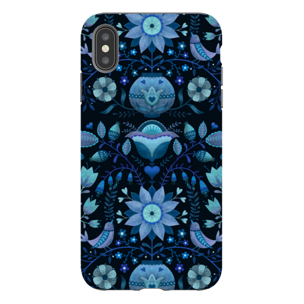 iPhone Tough Case - Blue Folk By Suzy Taylor