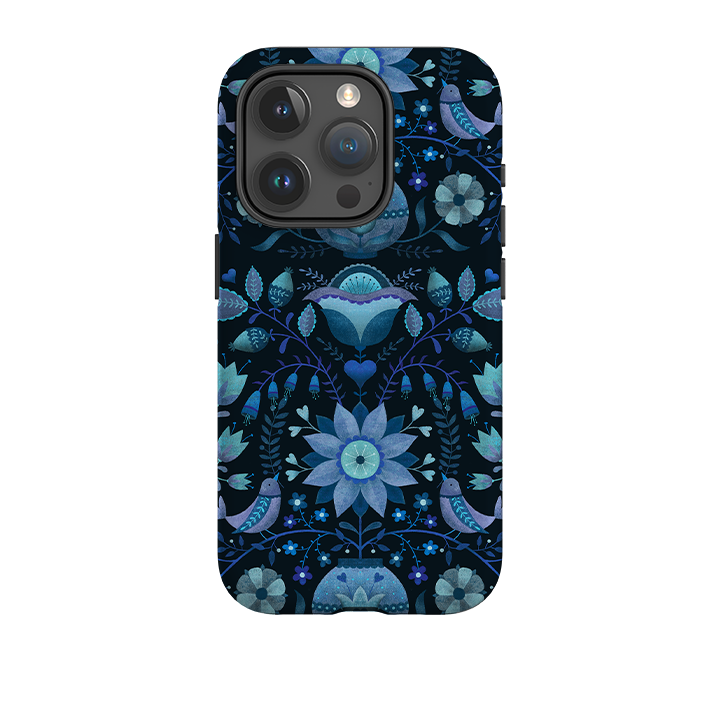 iPhone Tough Case - Blue Folk By Suzy Taylor