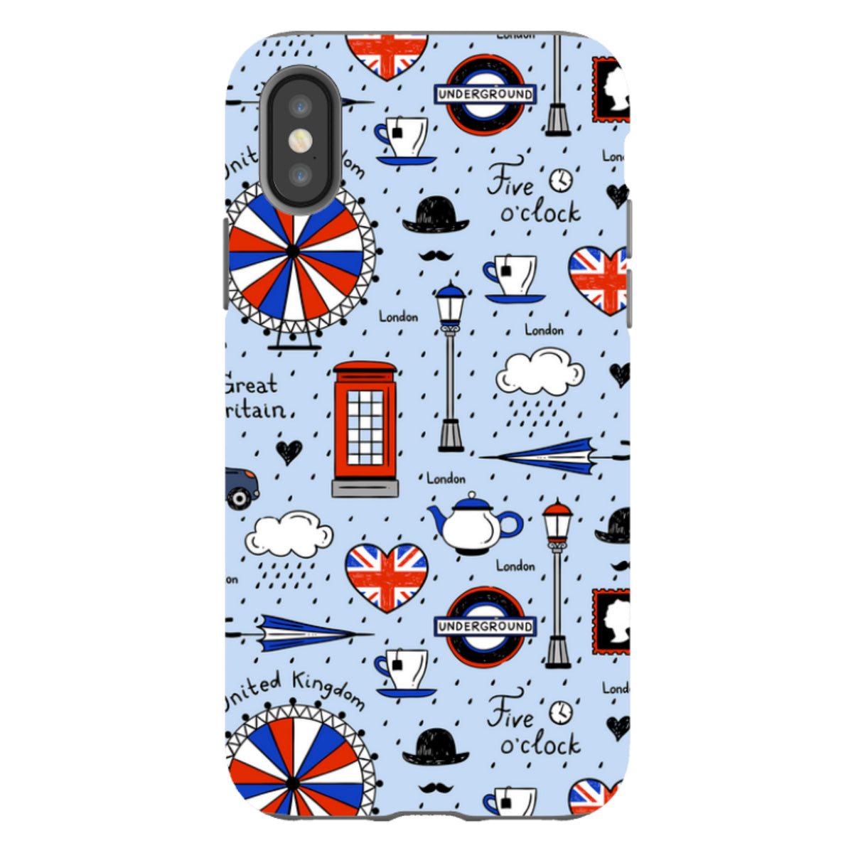 iPhone Tough Case - Blue London