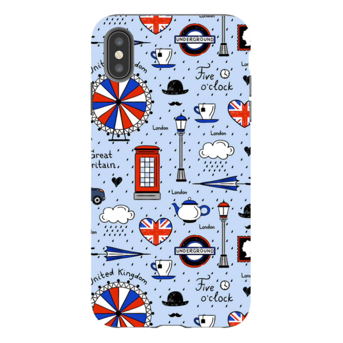 iPhone Tough Case - Blue London