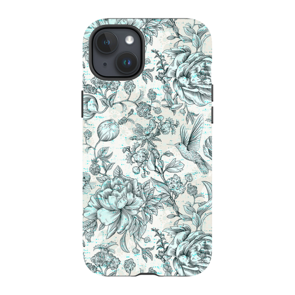 iPhone Tough Case - Blue Peonies