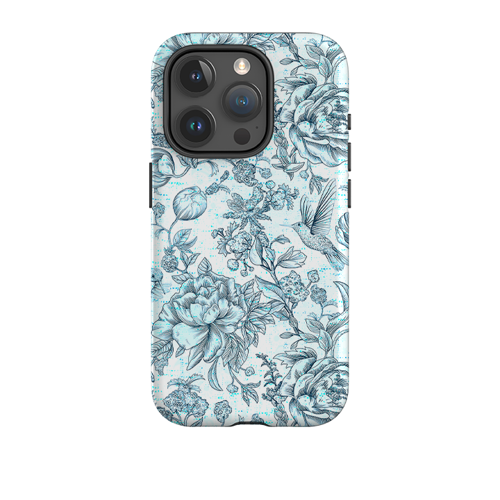 iPhone Tough Case - Blue Peonies