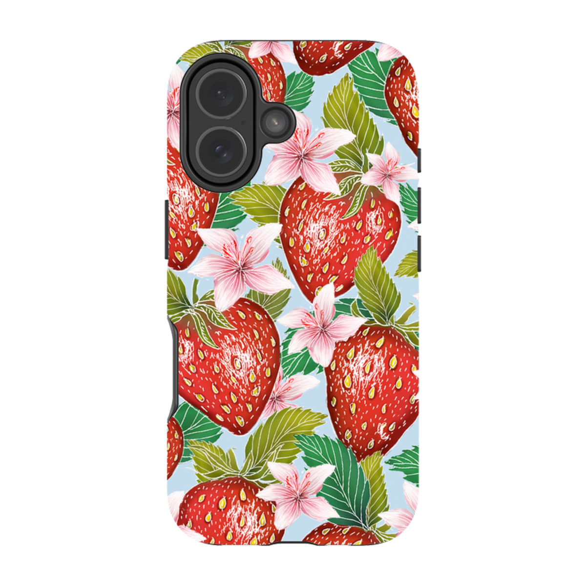iPhone Tough Case - Blue Strawberries By Catherine Rowe