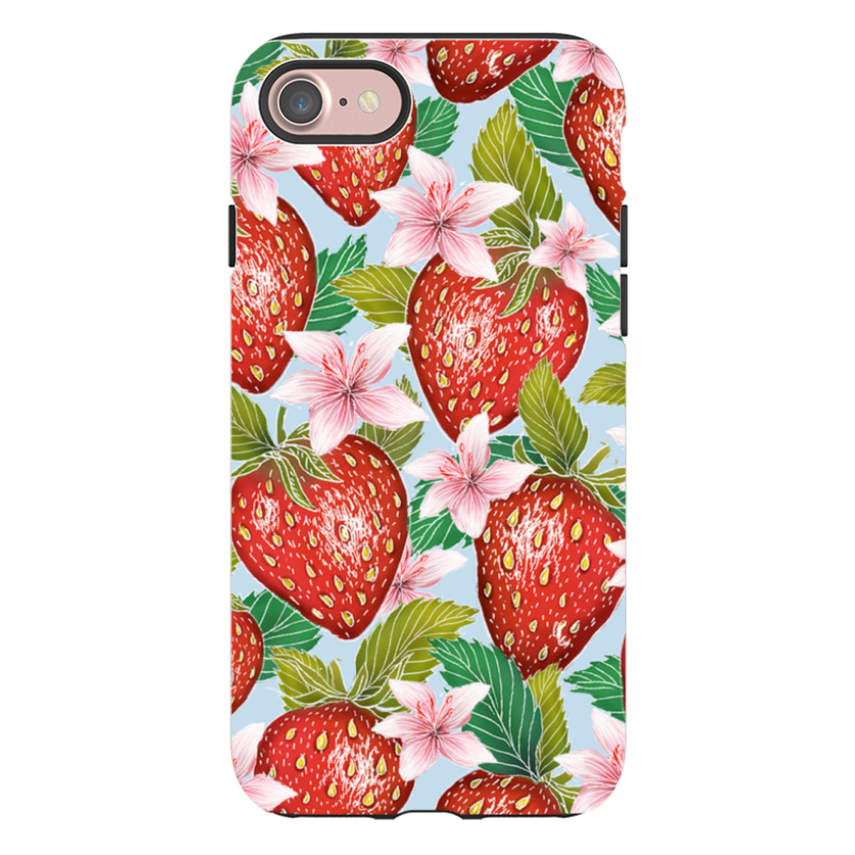 iPhone Tough Case - Blue Strawberries By Catherine Rowe
