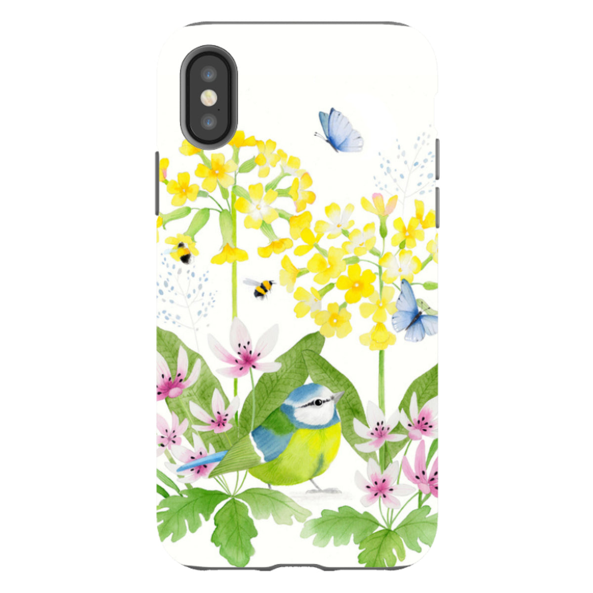 iPhone Tough Case – Blaumeise Garten von Bex Parkin