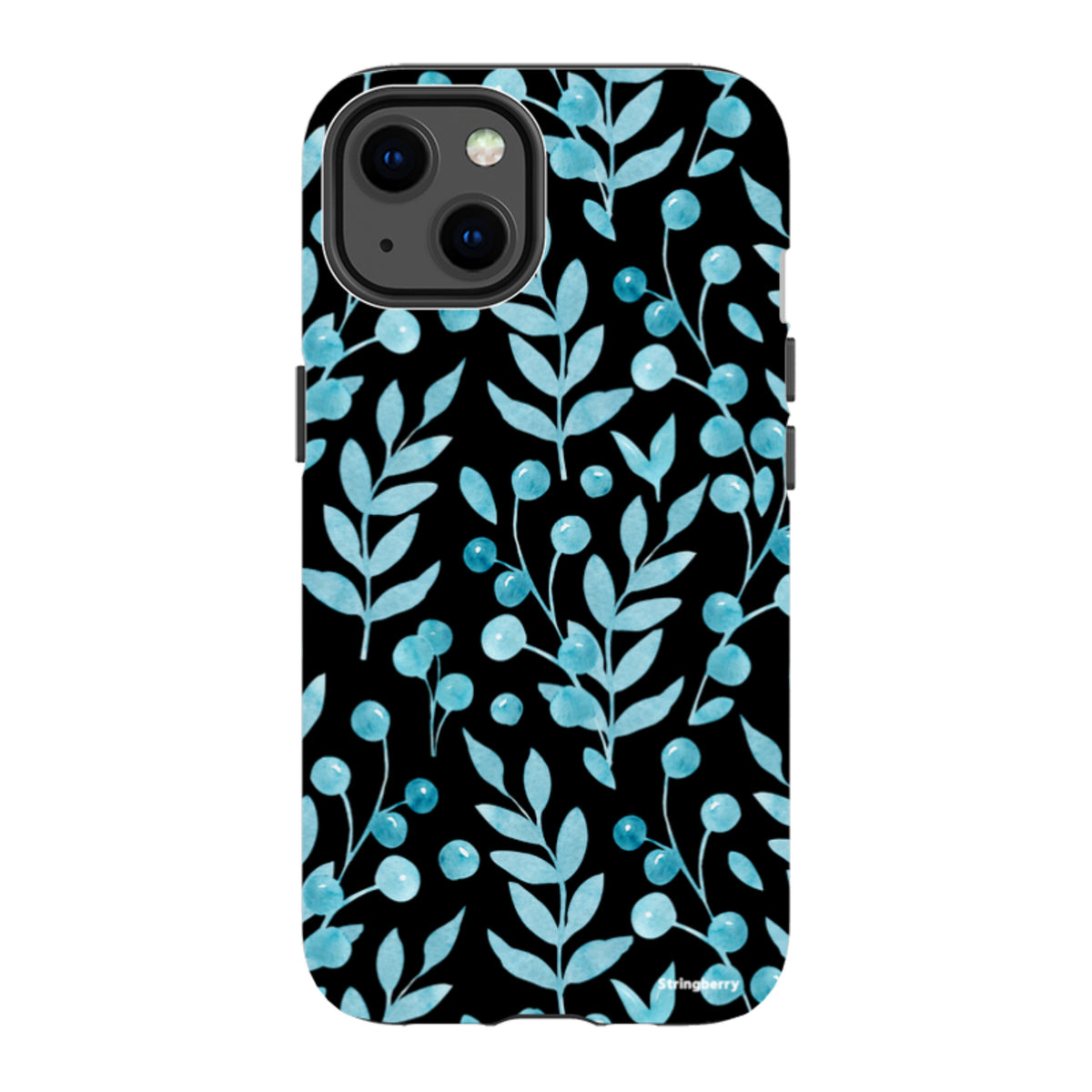 iPhone Tough Case - Blue Xmas Florals