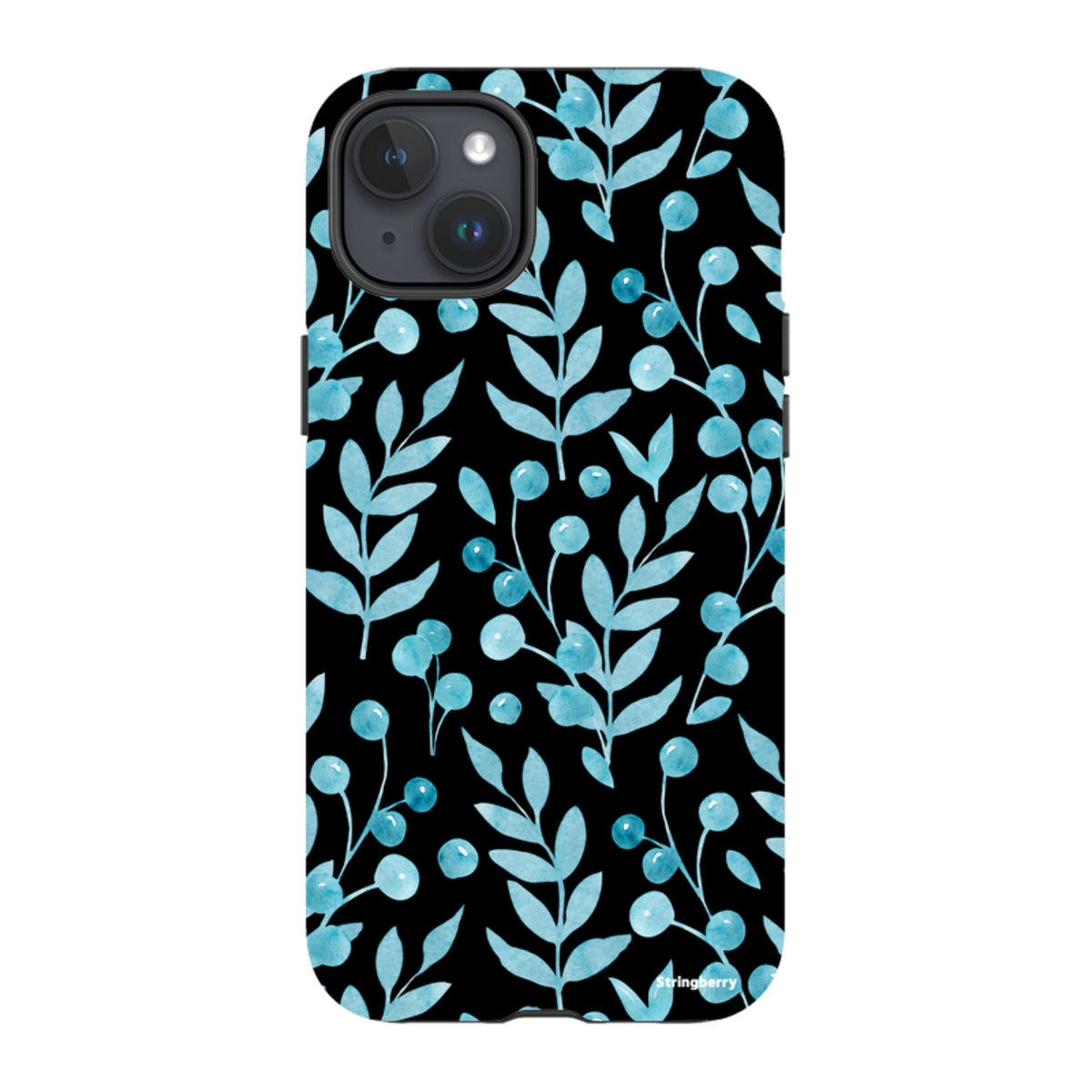 iPhone Tough Case - Blue Xmas Florals