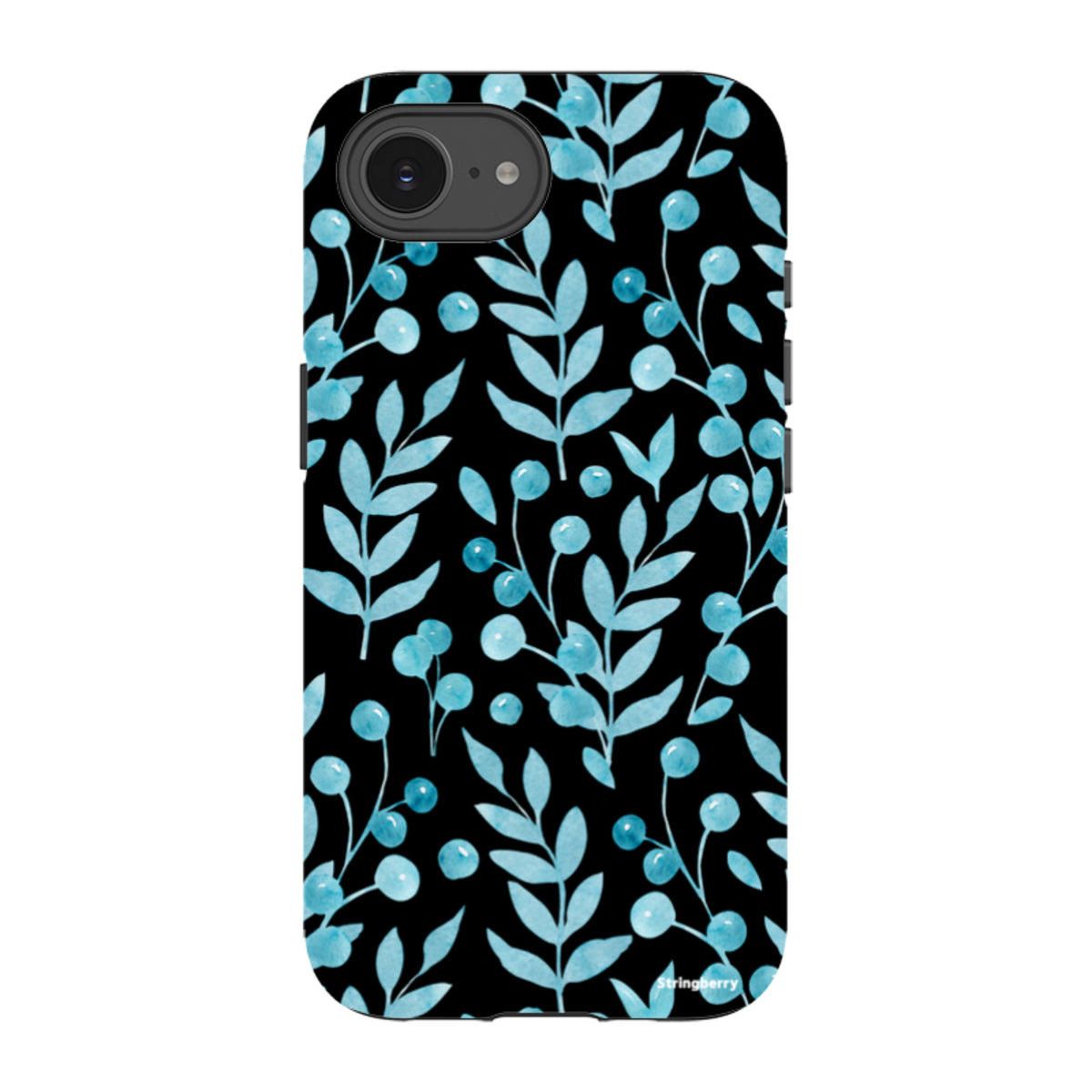 iPhone Tough Case - Blue Xmas Florals