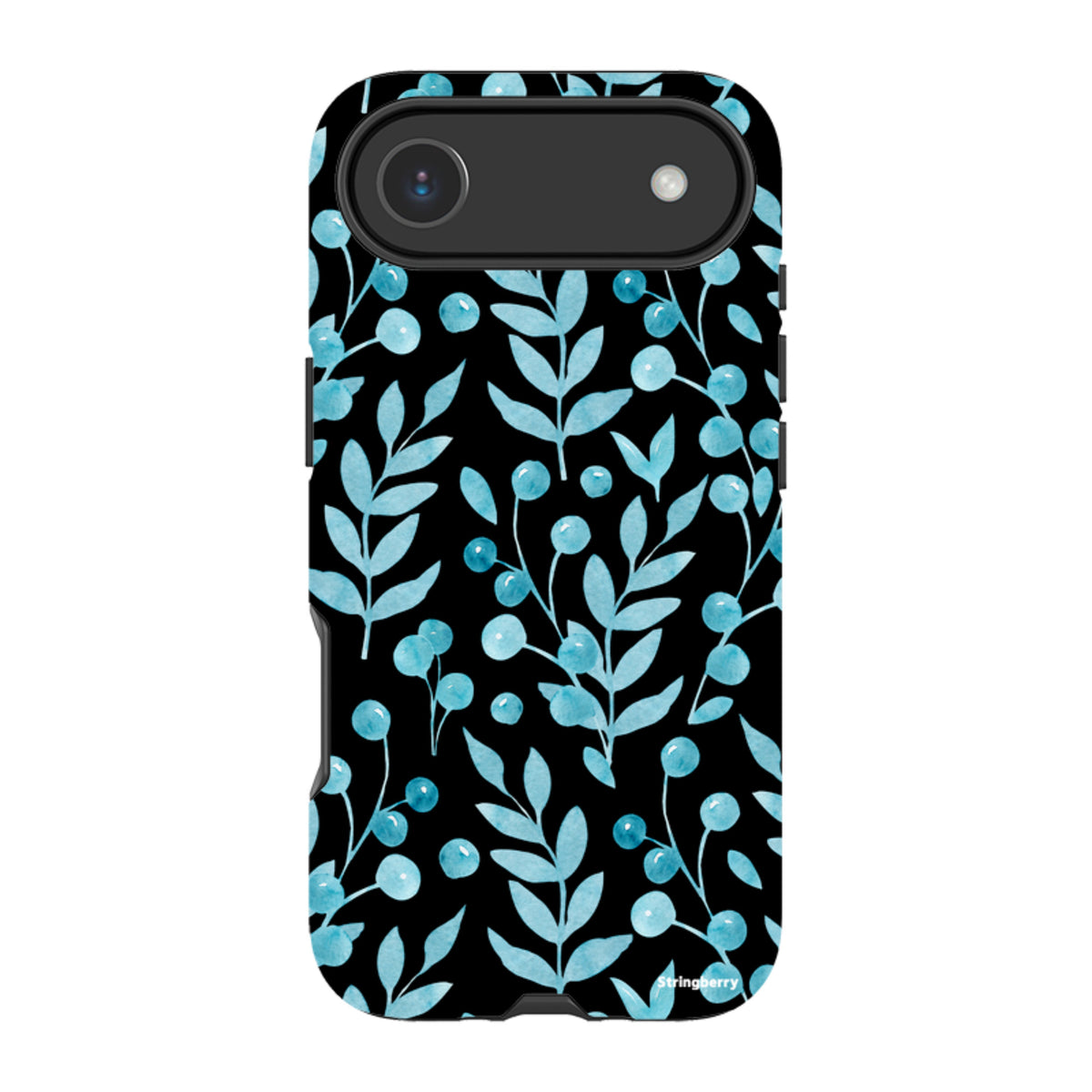iPhone Tough Case - Blue Xmas Florals