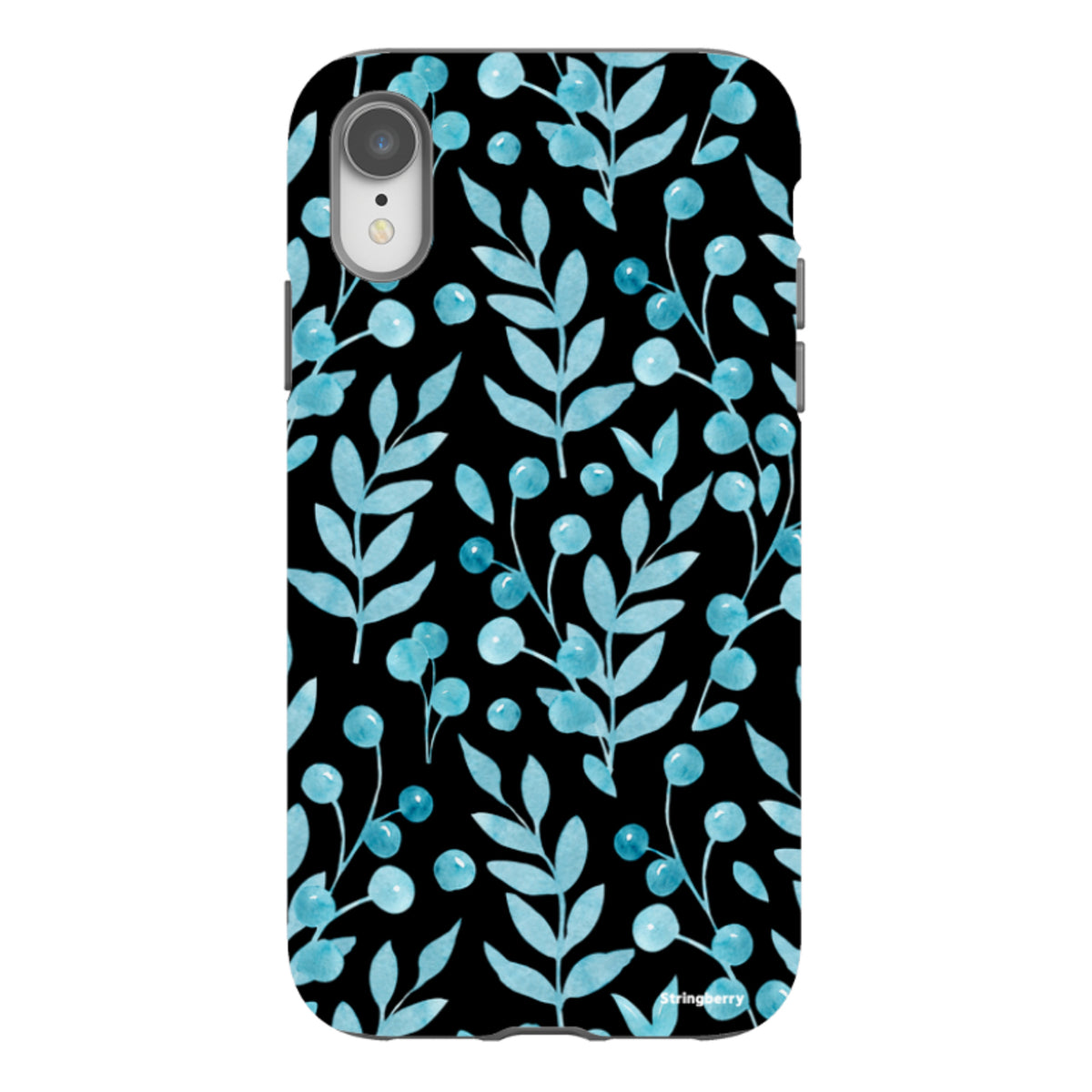 iPhone Tough Case - Blue Xmas Florals
