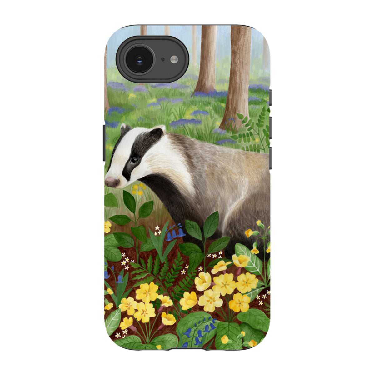 iPhone Tough Case - Bluebell Badger By Bex Parkin