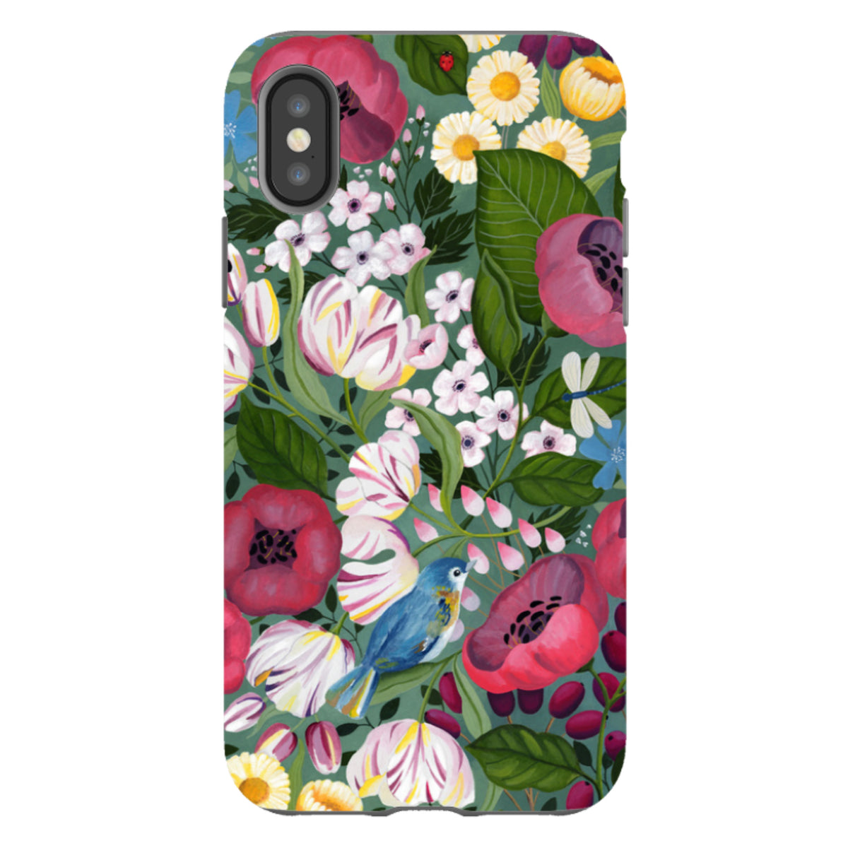 iPhone Tough Case - Bluebird Flowers By Bex Parkin