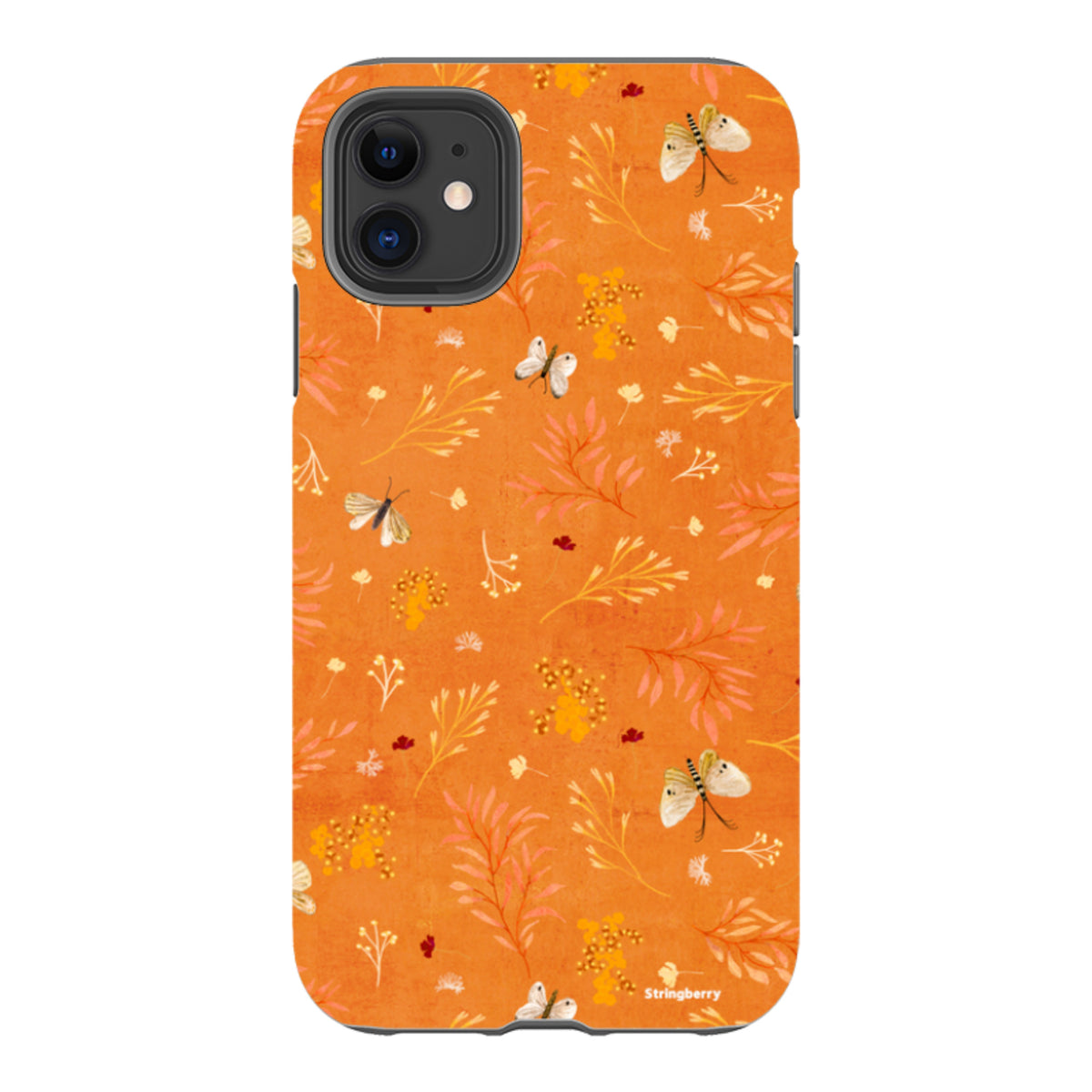 Твърд кейс за iPhone - Blush Floral Orange от Катрин Куин
