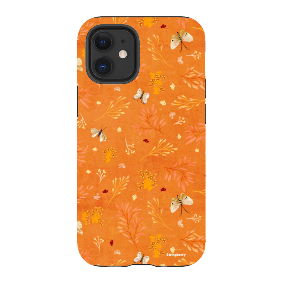 Твърд кейс за iPhone - Blush Floral Orange от Катрин Куин