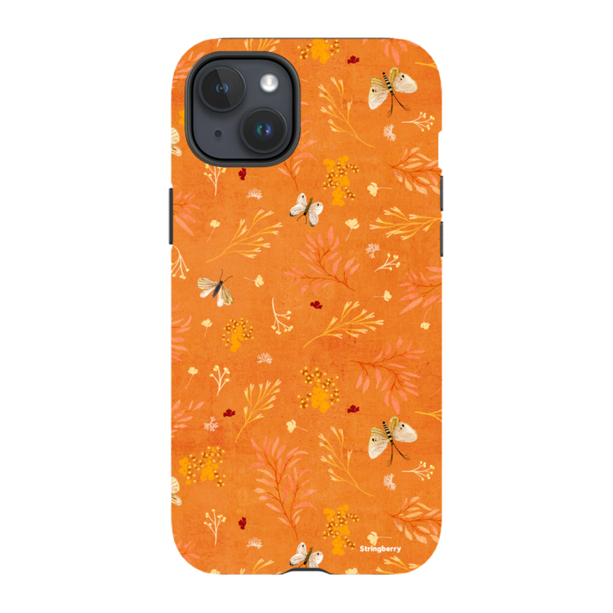 Твърд кейс за iPhone - Blush Floral Orange от Катрин Куин