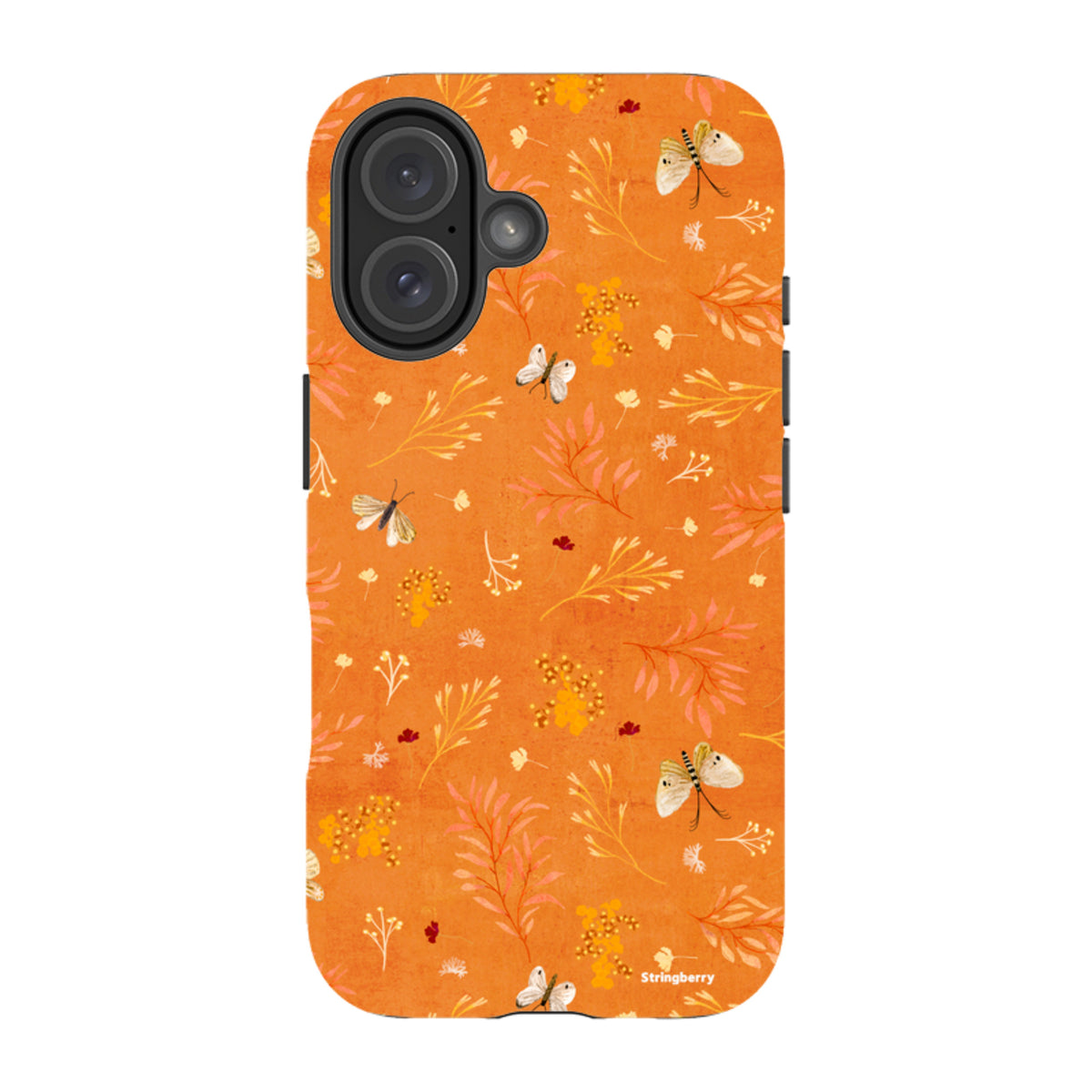 Твърд кейс за iPhone - Blush Floral Orange от Катрин Куин