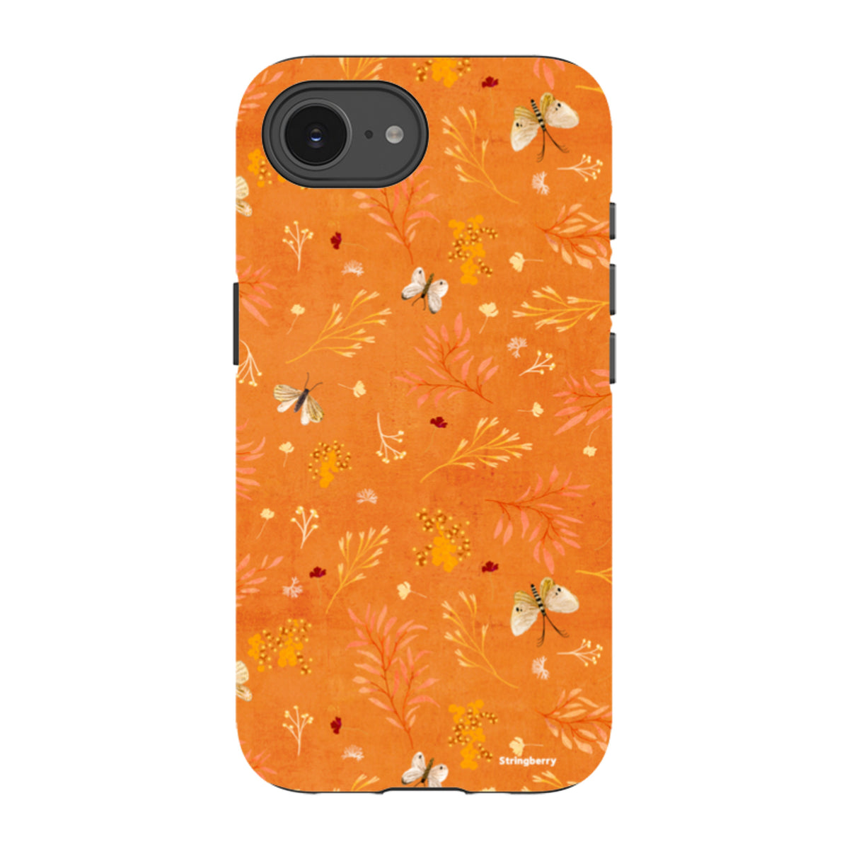Твърд кейс за iPhone - Blush Floral Orange от Катрин Куин