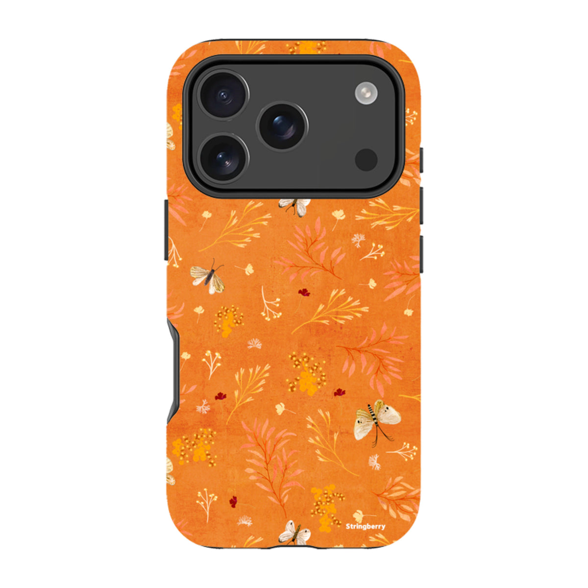 Твърд кейс за iPhone - Blush Floral Orange от Катрин Куин