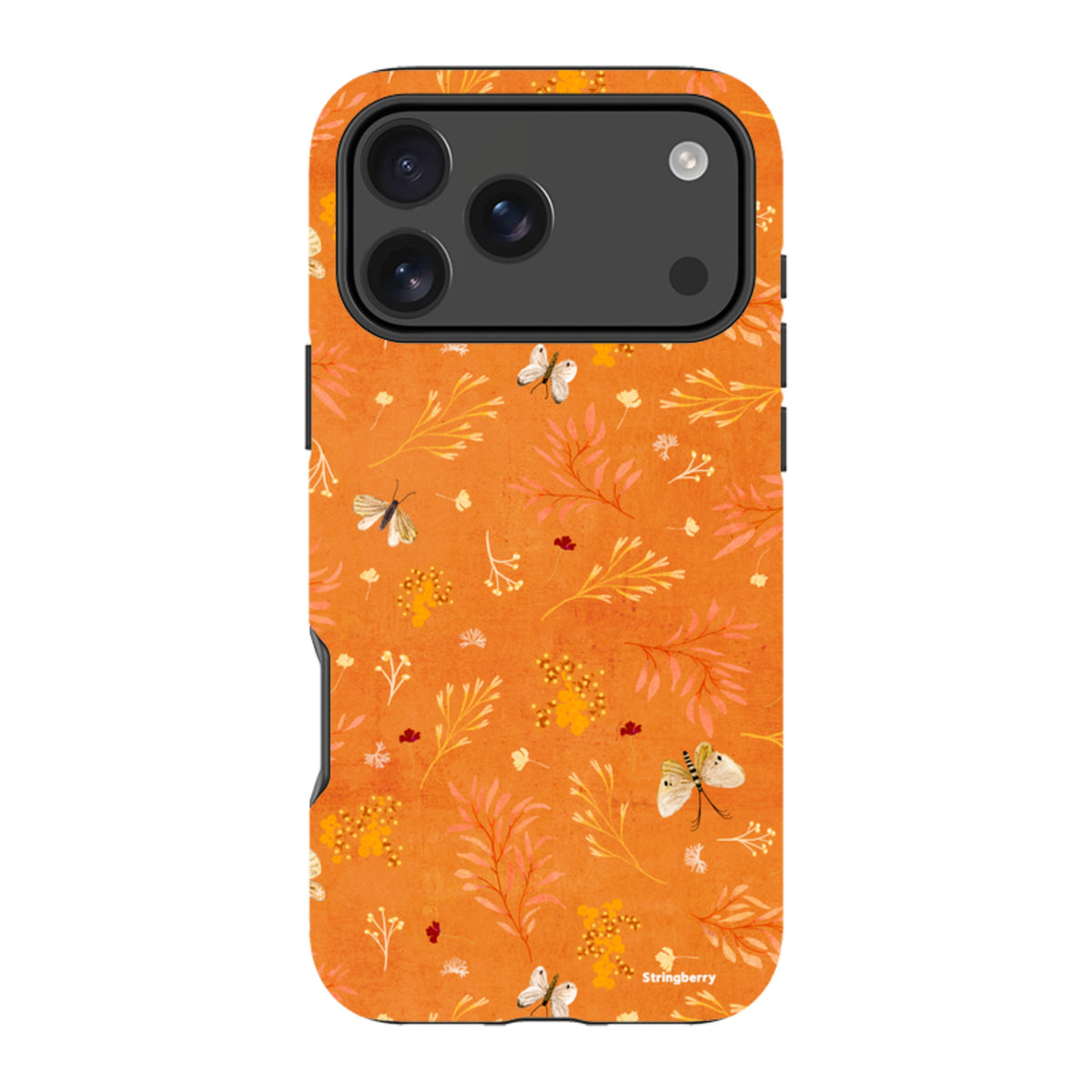 Твърд кейс за iPhone - Blush Floral Orange от Катрин Куин