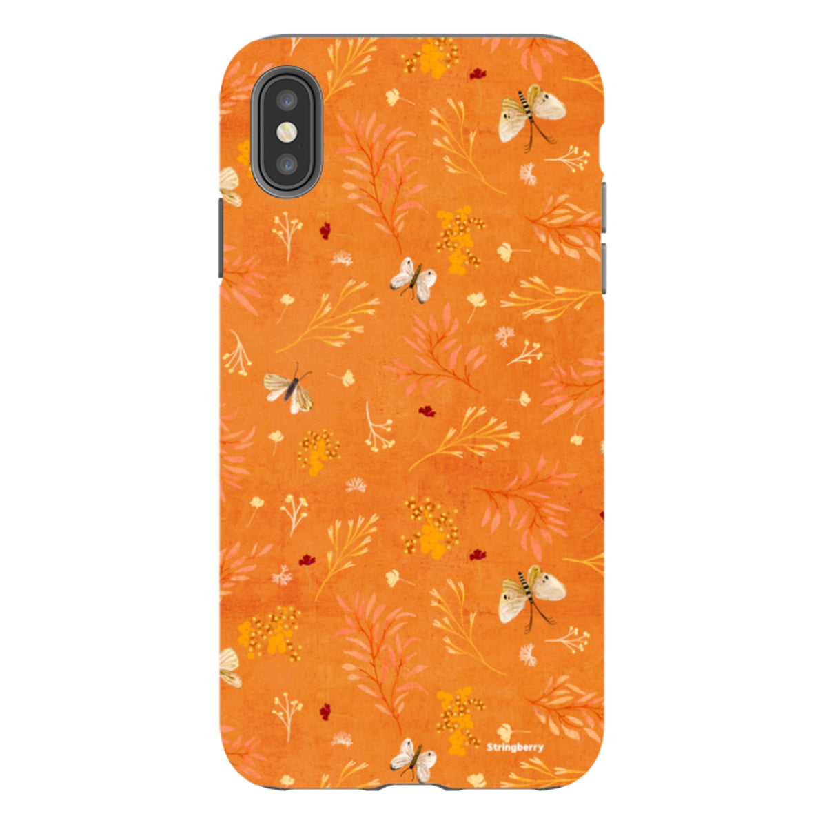 Твърд кейс за iPhone - Blush Floral Orange от Катрин Куин