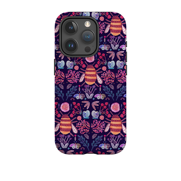 iPhone Tough Case - Botanics and Insects By Gabriela Larios