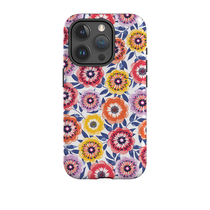 iPhone Tough Case - Bright Blooms I By Ali Brookes