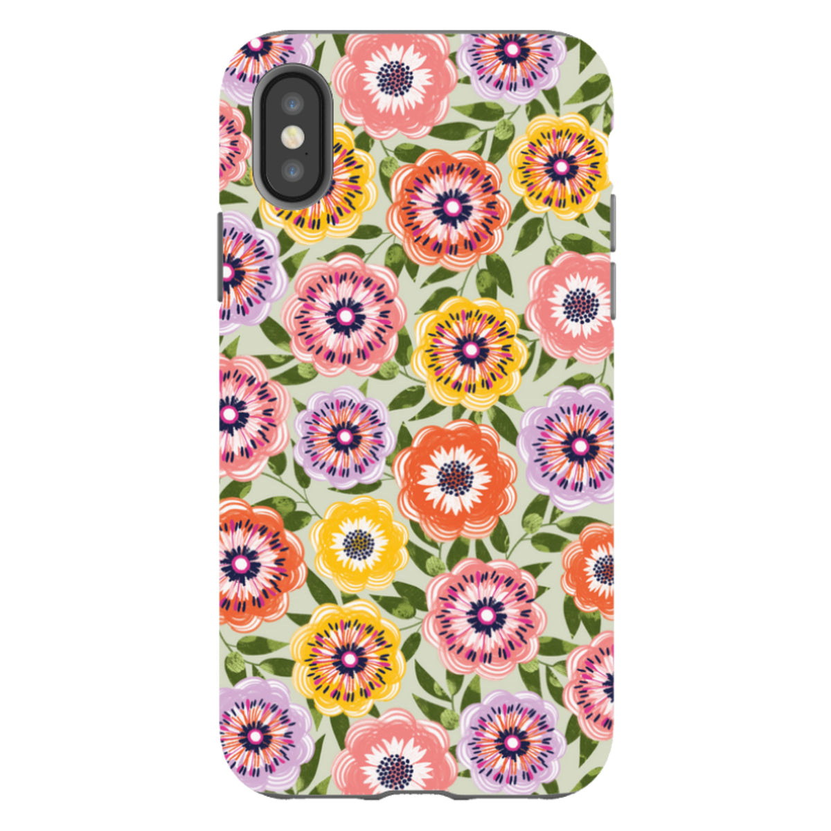 iPhone Tough Case - Bright Blooms II By Ali Brookes