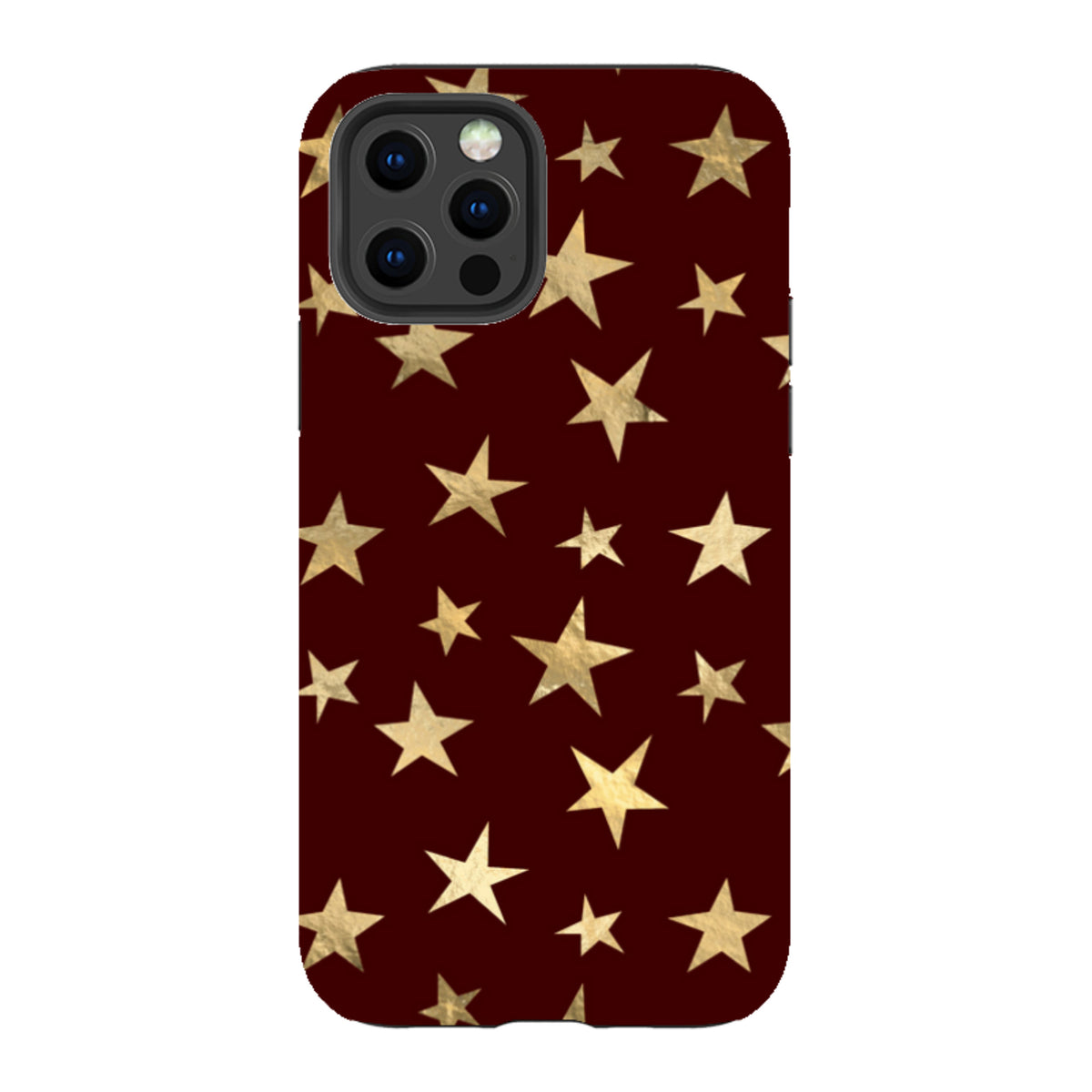 iPhone Tough Case - Brown and Gold Stars