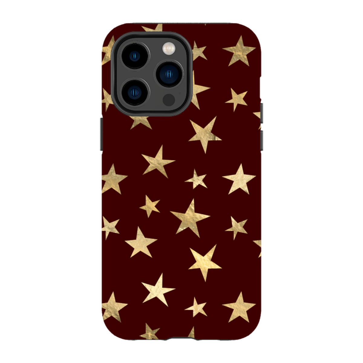 iPhone Tough Case - Brown and Gold Stars