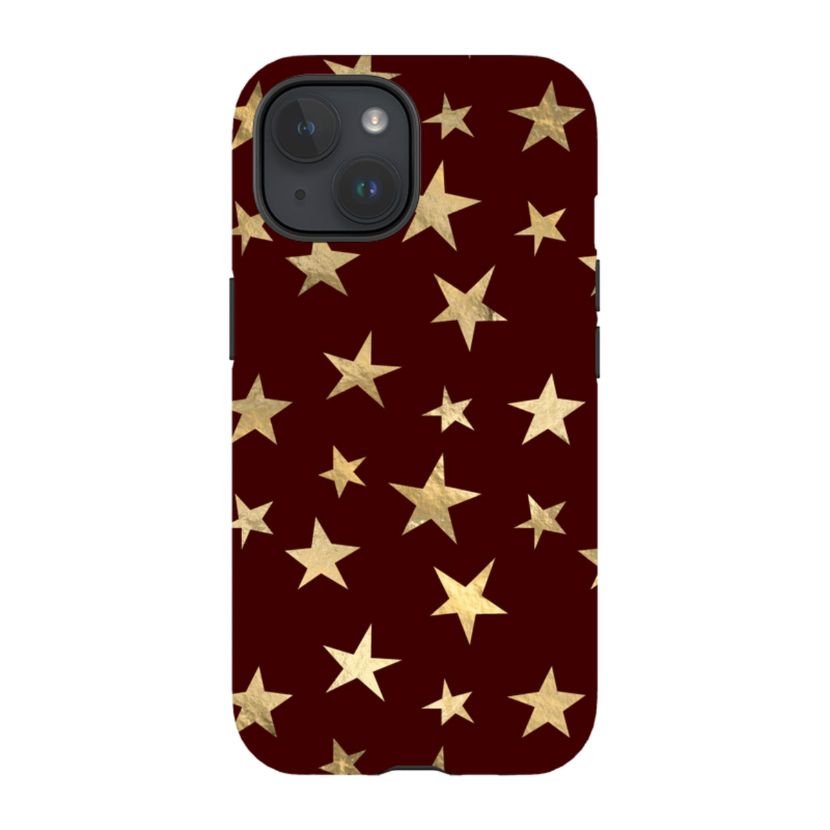 iPhone Tough Case - Brown and Gold Stars