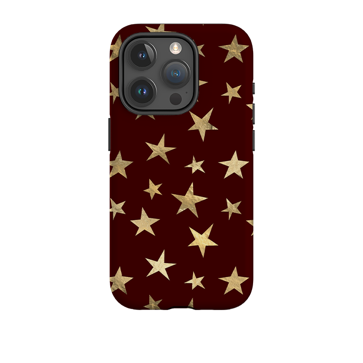 iPhone Tough Case - Brown and Gold Stars