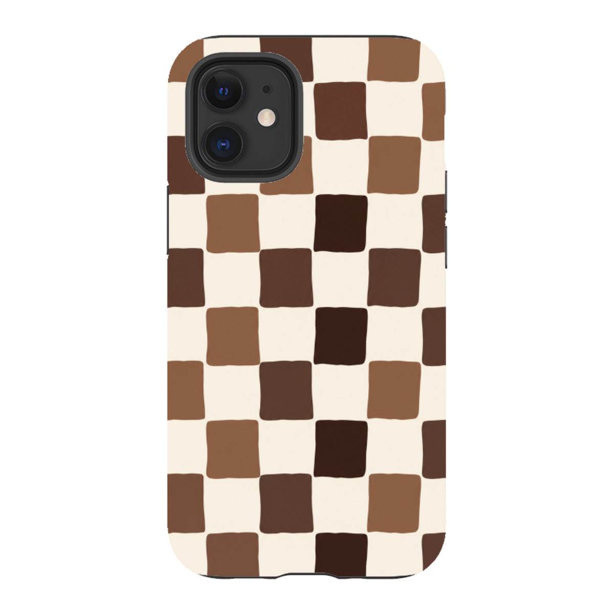 iPhone Tough Case - Brown Checkerboard