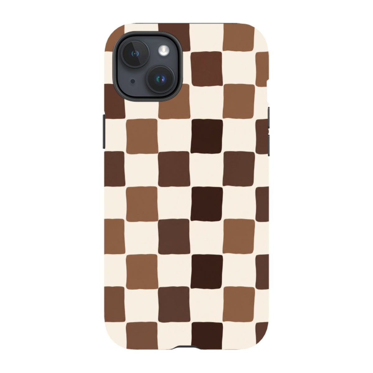 iPhone Tough Case - Brown Checkerboard