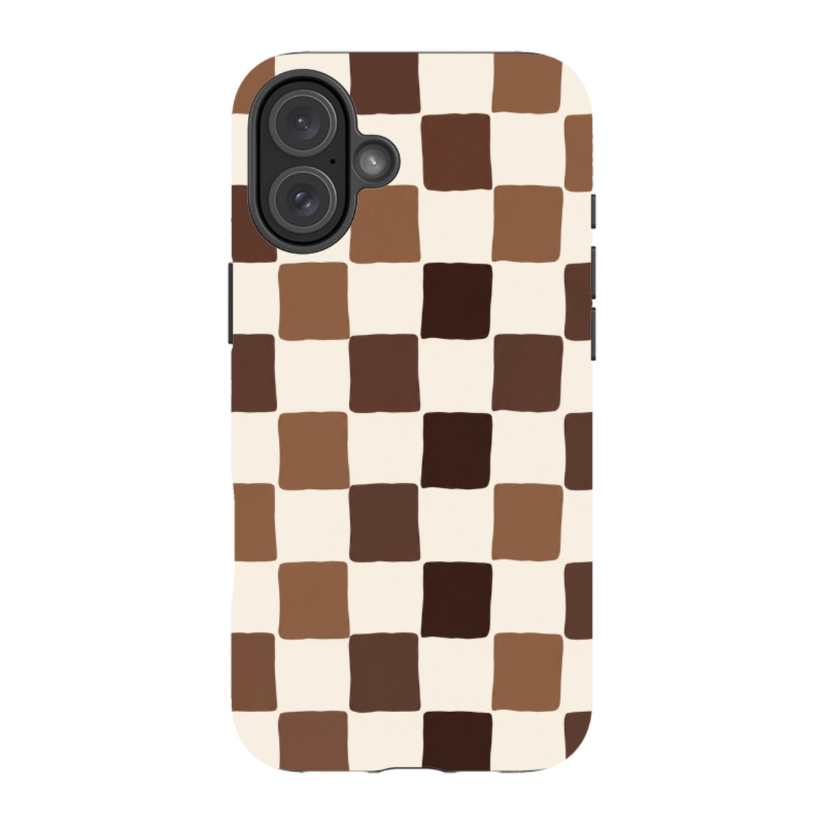 iPhone Tough Case - Brown Checkerboard