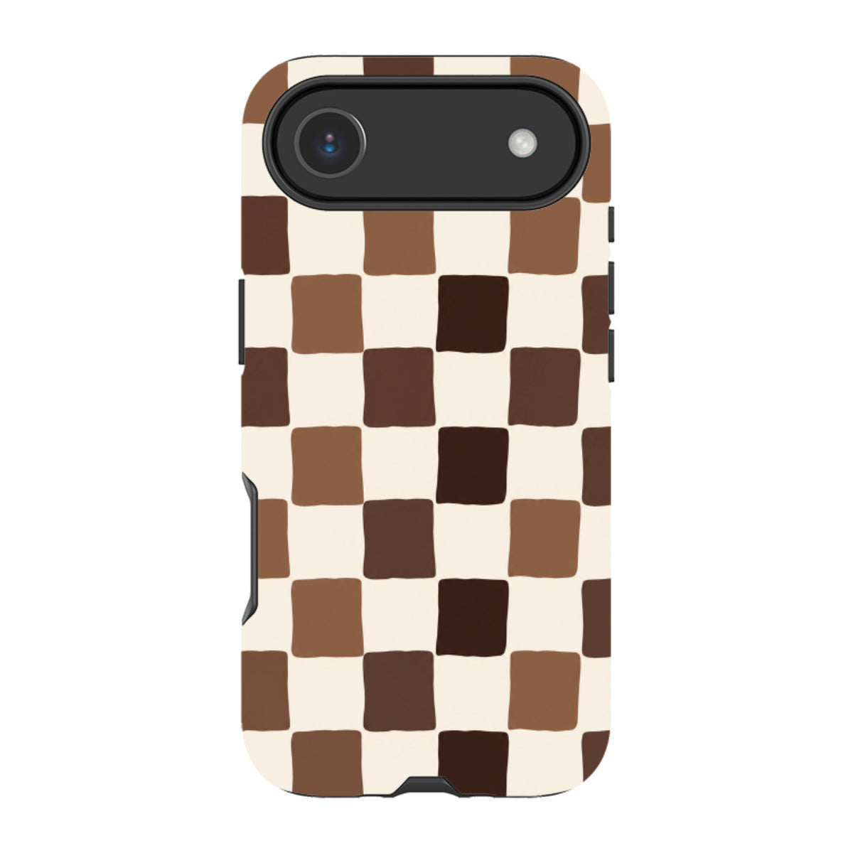 iPhone Tough Case - Brown Checkerboard