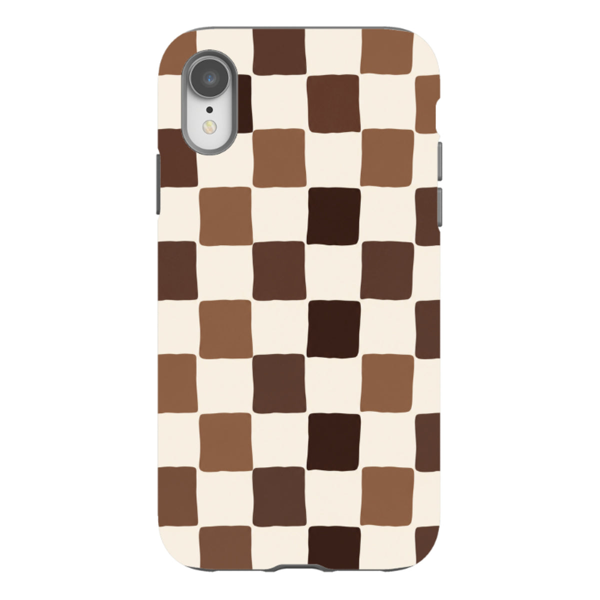 iPhone Tough Case - Brown Checkerboard