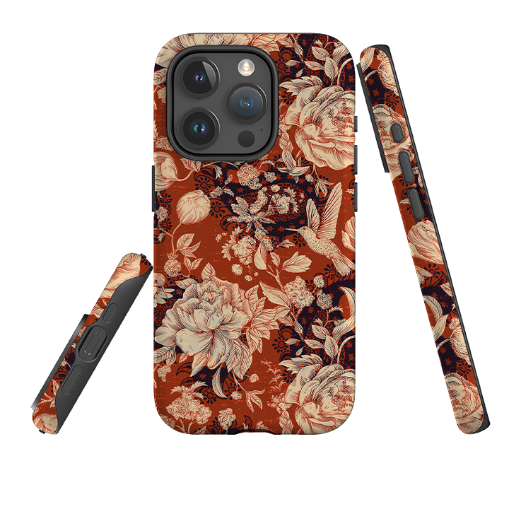 iPhone Tough Case - Brown Peonies
